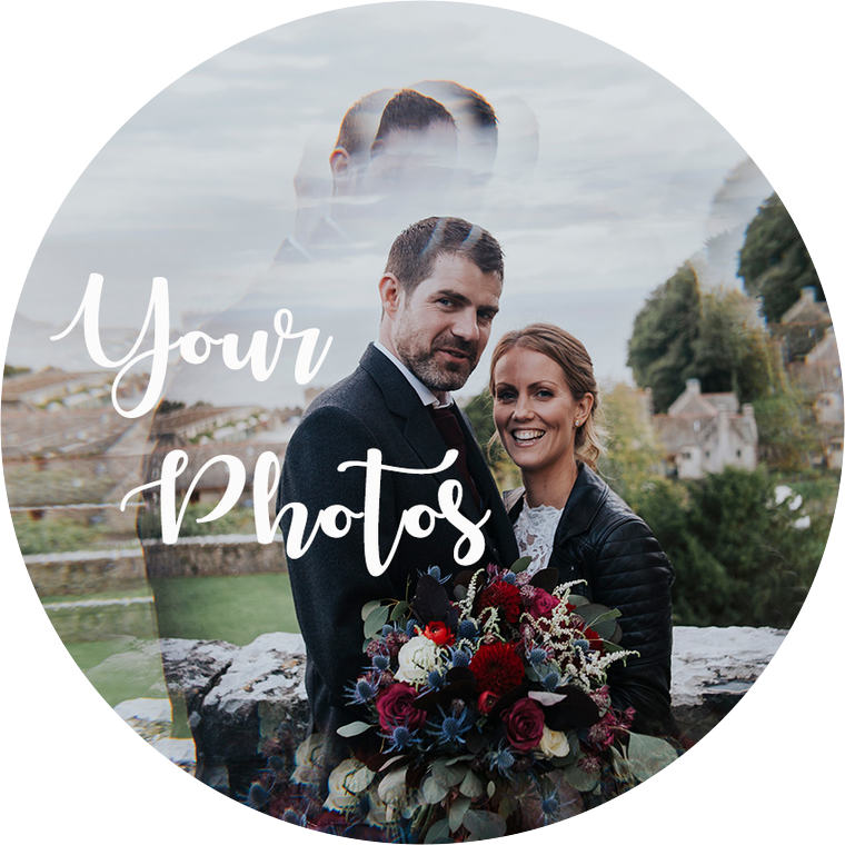 creative wedding photograph using fractal prism at st. donat's castle, wales, by best london wedding photographer