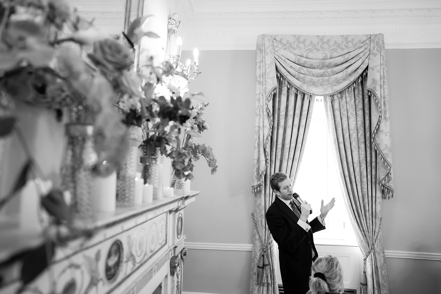 groom making a wedding speech at dartmouth House