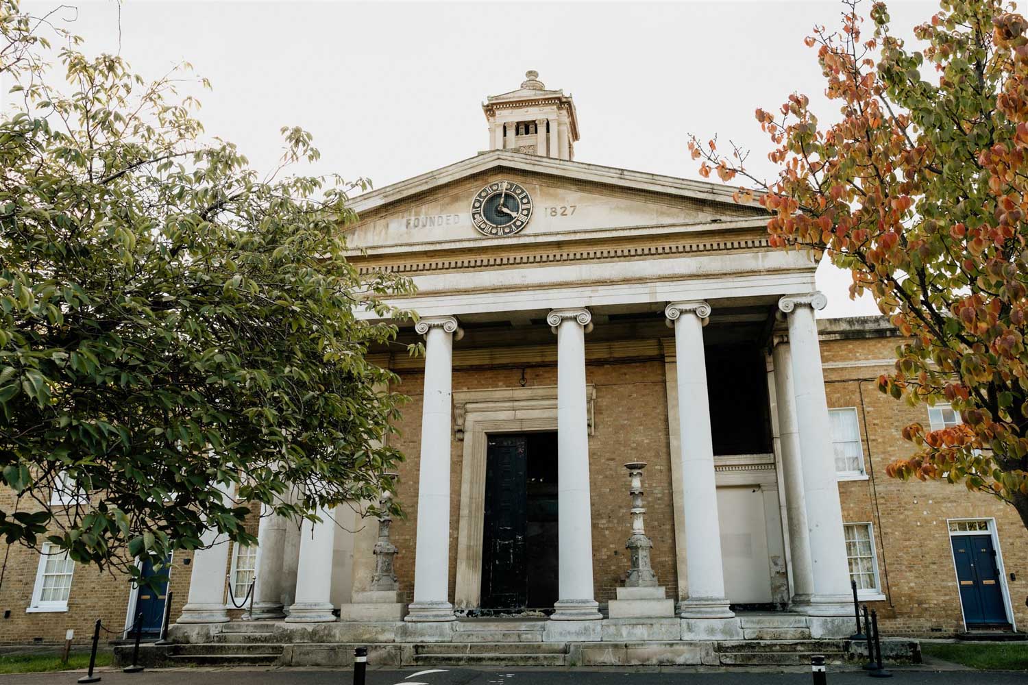 The outside exterior of the asylum chapel wedding venue in peckham